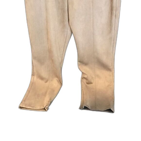Preston & York Pant 18 Tan Faux Suede Straight Leg High Rise Ankle Length NWT - Picture 6 of 7